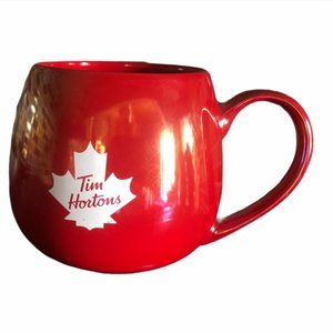 Tim Horton's Shiny Red Mug 2020 Maple Leaf